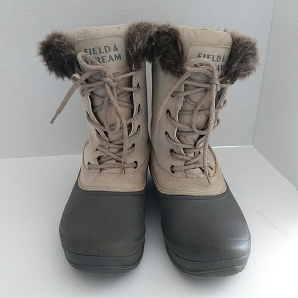 Field & Stream PAC Suede Faux Fur Winter Boots 8 Ivory - Picture 5 of 16